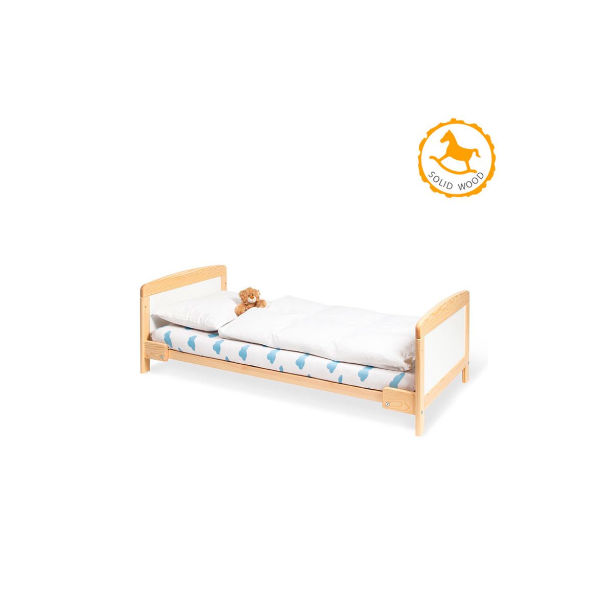 PINOLINO - Cuna de Madera Florian 70x140+Colchón PINOLINO