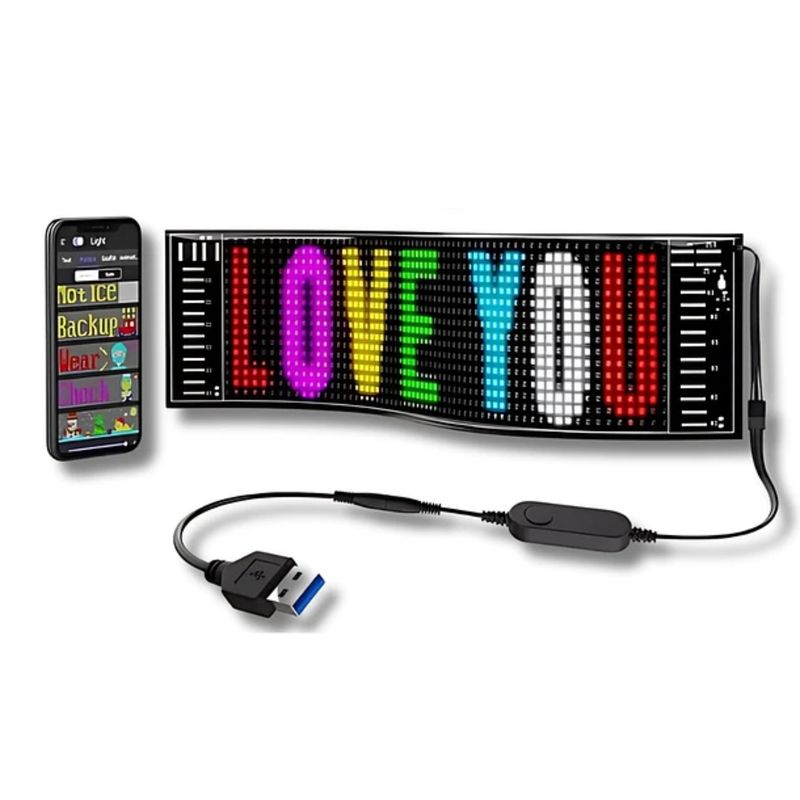 CRUSEC - Pantalla LED Autos Flexible Publicidad Movil 12x59 cm