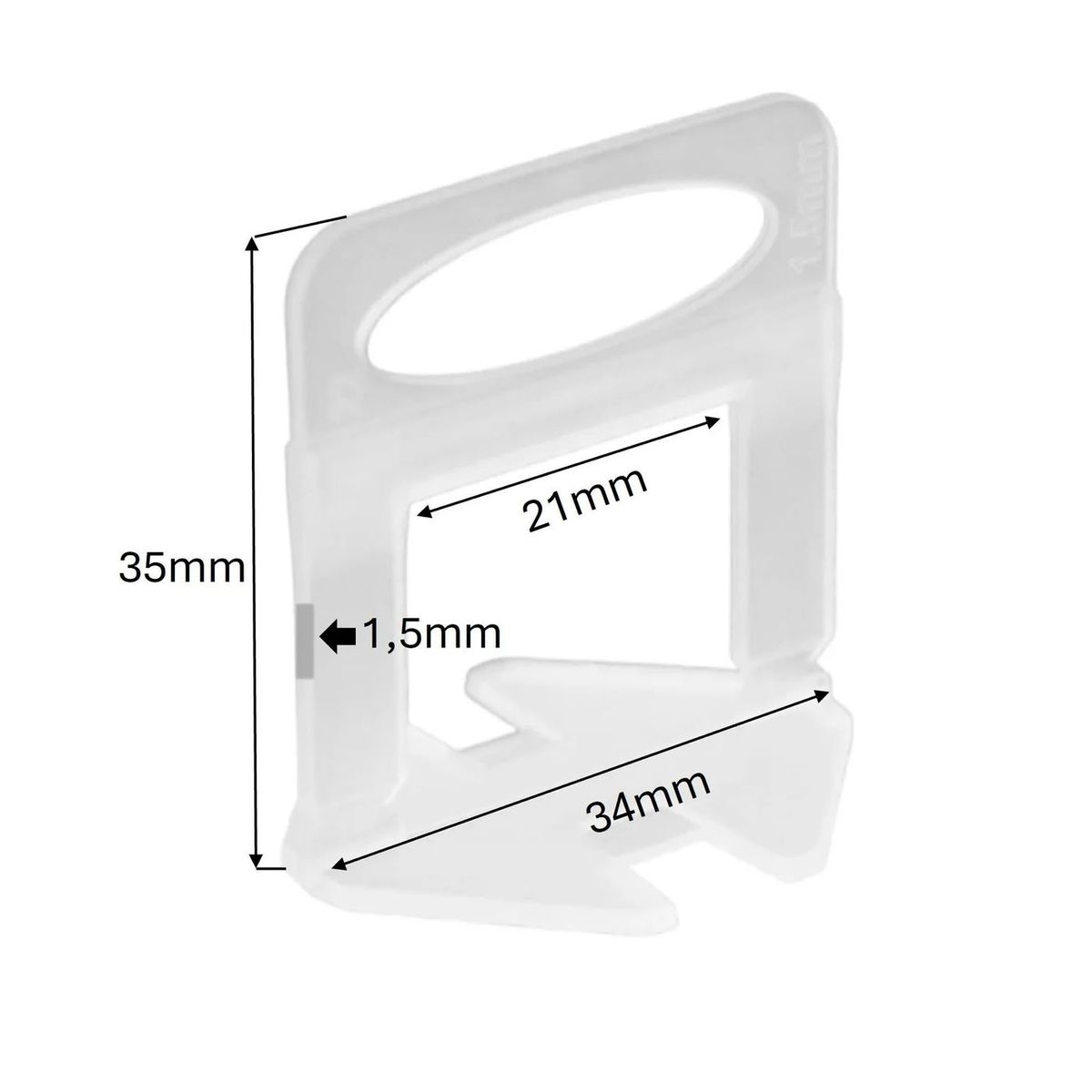 KAMASA - Separador de Nivelación Cerámica 1.5 mm - 100 Unidades