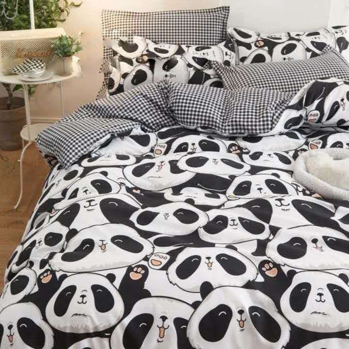 GENERICO - CUBRECAMA QUILT DE VERANO 1.5 PLAZA DISEÑO PANDAS TF