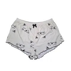 GARSIL - Conjunto Pijama Corto y Sensual Mujer - Peto Y Short Con Diseño Gato