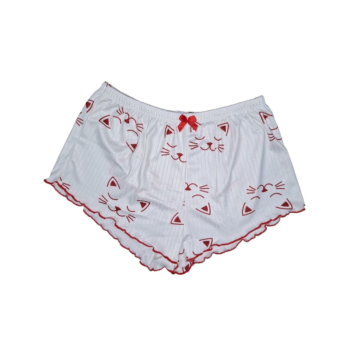 GARSIL - Conjunto Pijama Corto y Sensual Mujer - Peto Y  Short Con Diseño Gato