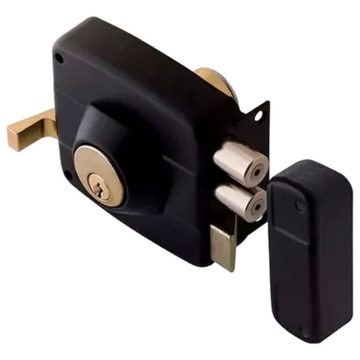 METALFER - Cerradura Sobreponer Cilindro 4cm Seguridad Hogar