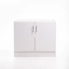 MOBELTEK - Base de Cocina de 2 Puertas 100 cm Blanca