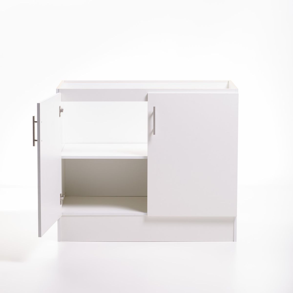 MOBELTEK - Base de Cocina de 2 Puertas 100 cm Blanca