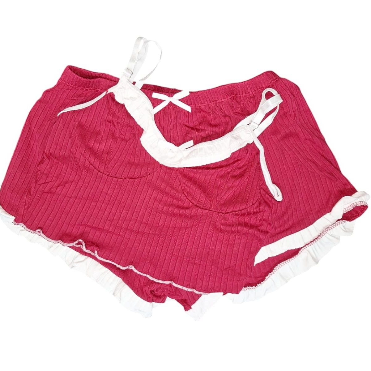 GARSIL - Pijama Corto Conjunto Sensual - Top Y Short Para Mujer Tela Acanalada