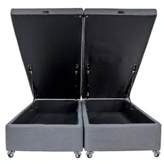 BLOCCARE - Base Cama baul 2 Plazas Div. L190 cm. Rueda Deluxe. aspiradora robot
