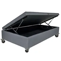 BLOCCARE - Base De Cama Baul 1 Plaza L 190 cm con rueda Pyton
