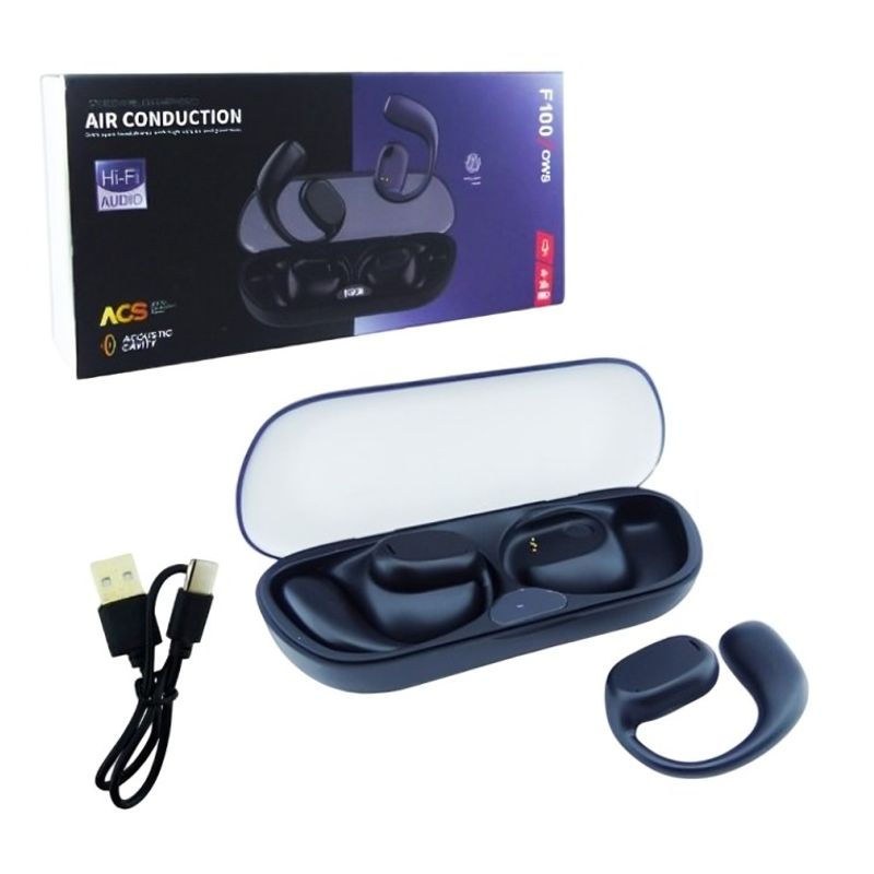 OEM - AUDIFONO TRUE WIRELESS BLUETHOOTH MOD F100 CARGA MAGNETICA
