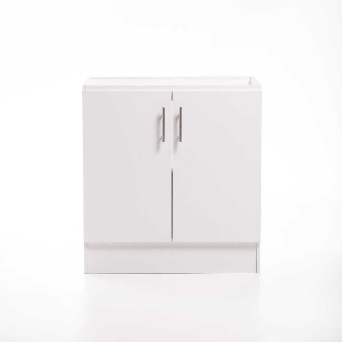 MOBELTEK - Base de Cocina de 2 Puertas 80 cm Blanca