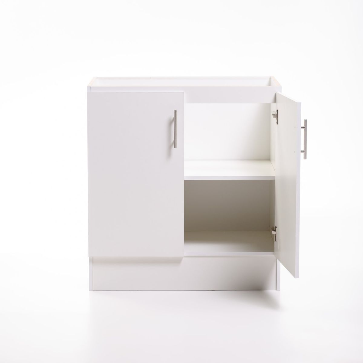 MOBELTEK - Base de Cocina de 2 Puertas 80 cm Blanca