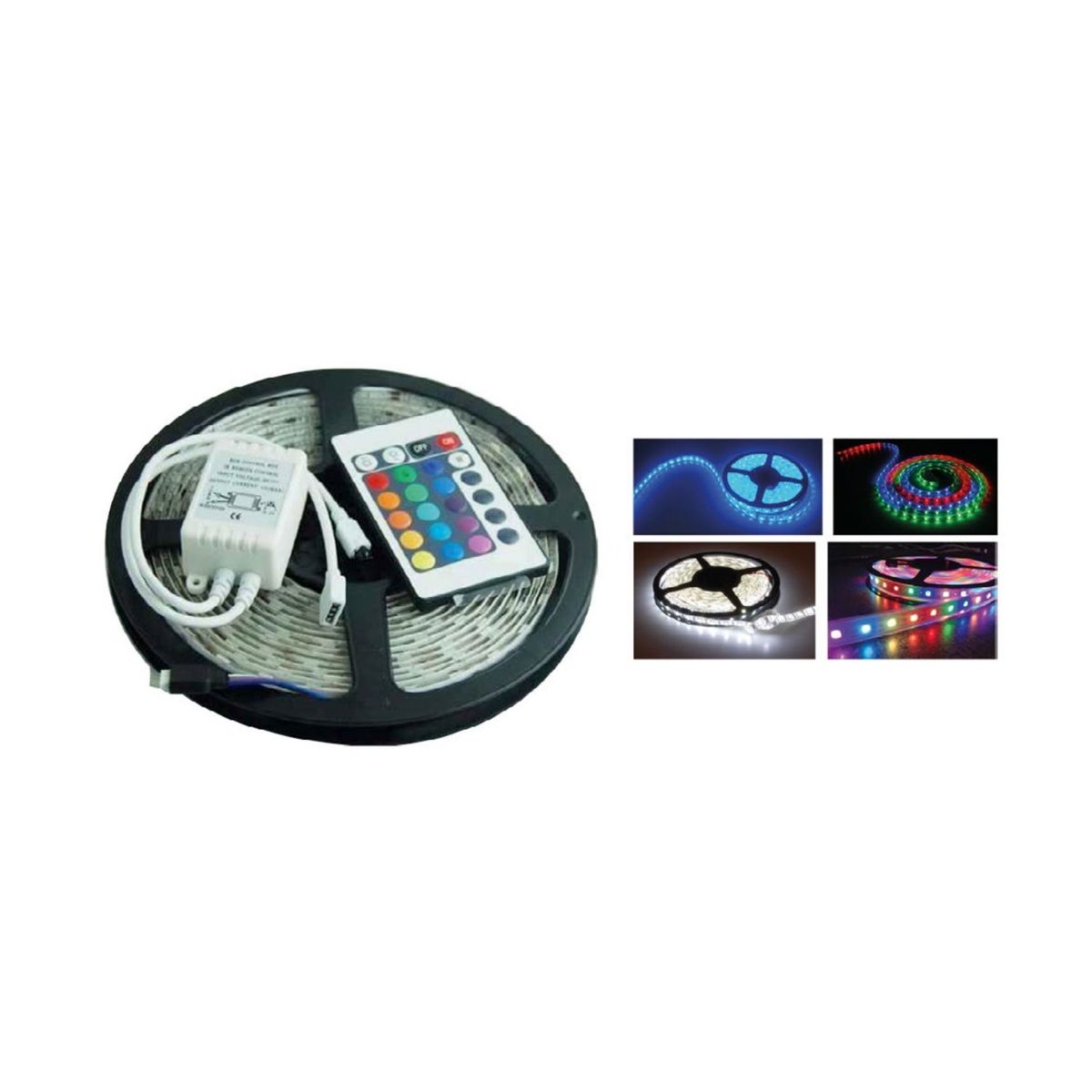 GENERICO - Tira De 300 Led 5mts 3528 Rgb Con Control - SC