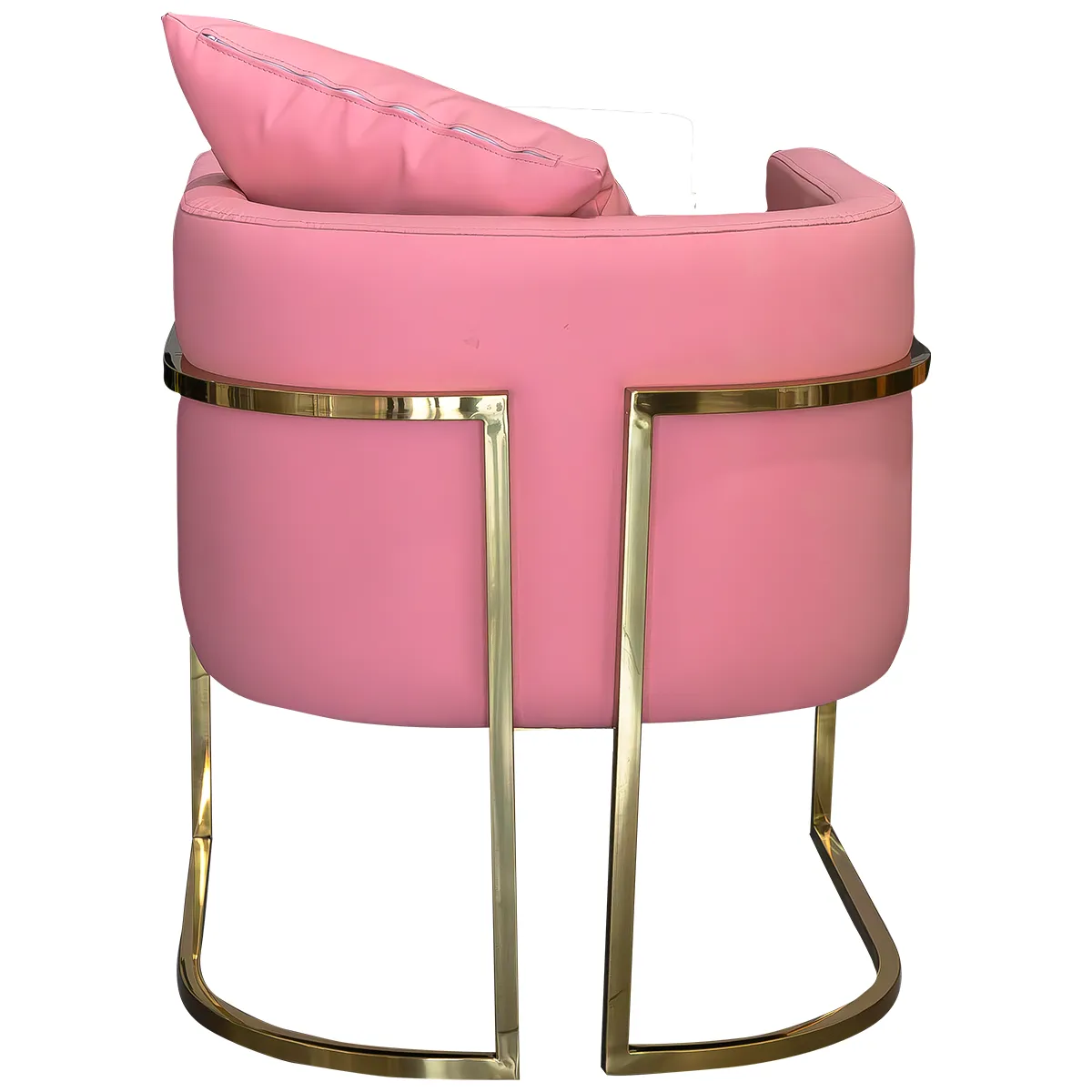 GENERICO - Silla Poltrona de Lujo Rosada con Dorado