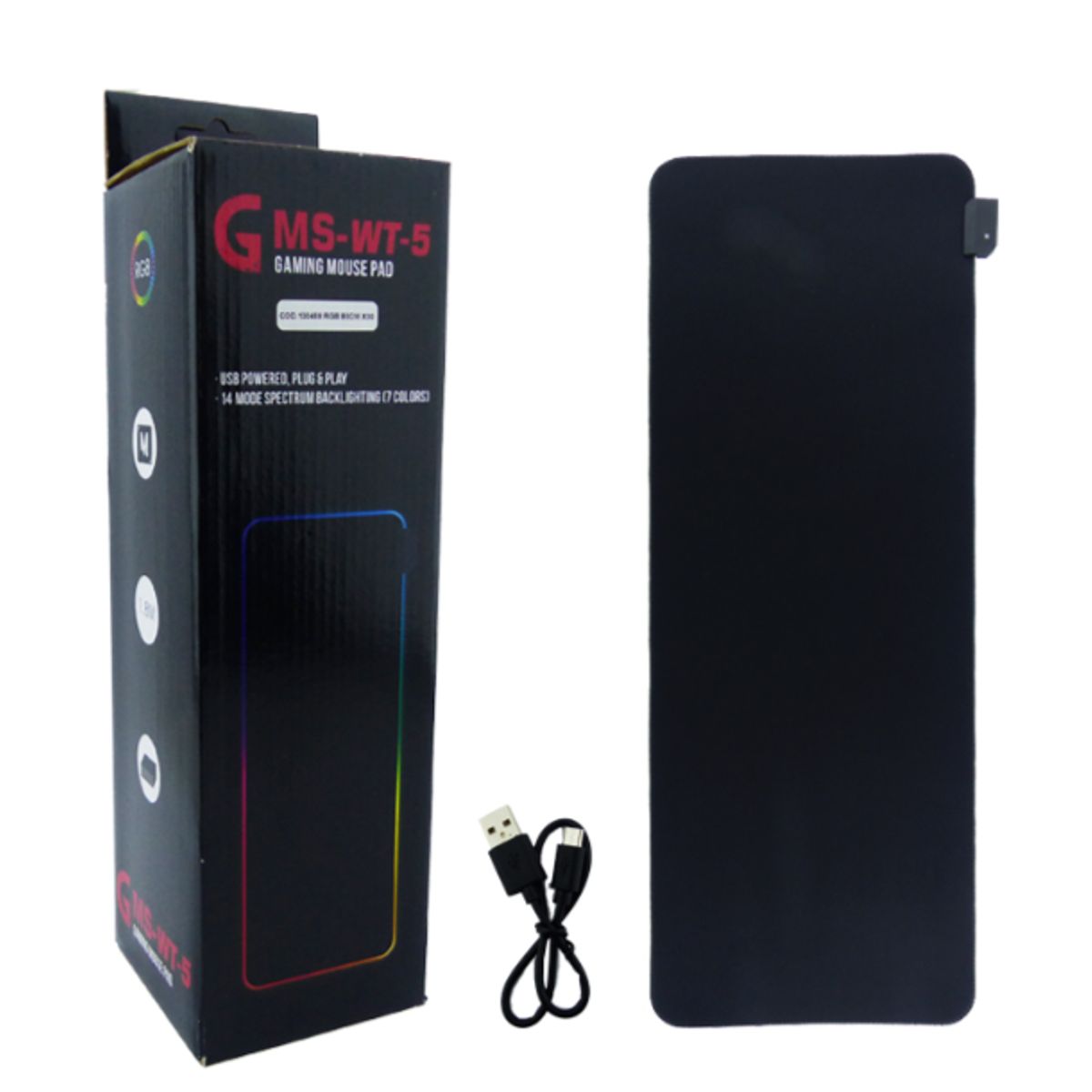 GENERICO - Pad Mouse Gamer Con Luz RGB Medidas 80X30CM USB En Caja