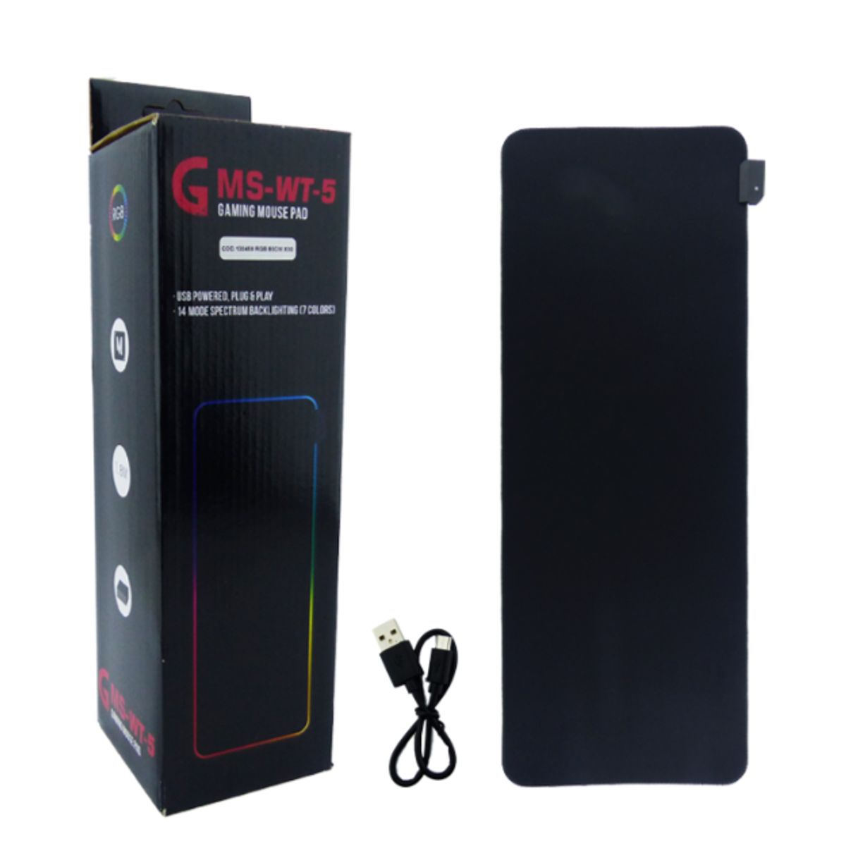 GENERICO - Pad Mouse Gamer Con Luz RGB Medidas 80X30CM USB En Caja