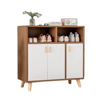 Comoda Zapatero Organizador 3 puertas Blanca Madera Moderna
