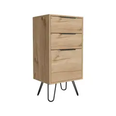 KLIK - Cómoda 3 cajones metal y madera