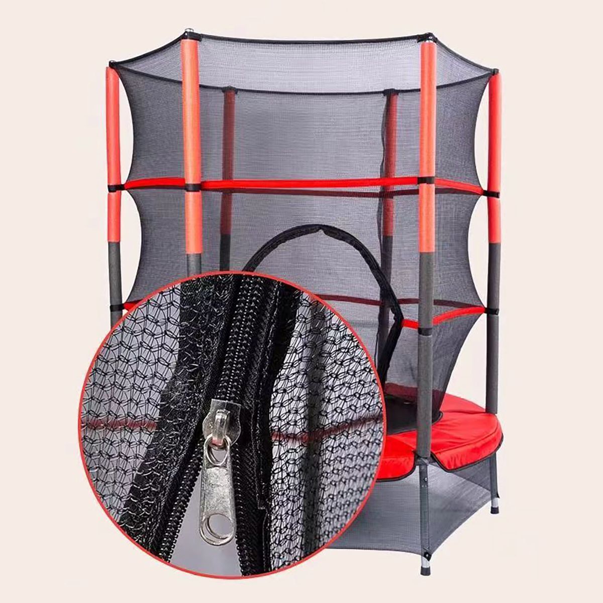 PWRFITNESS - Cama Elastica Para Niños con Red 140 cms PWRFitness