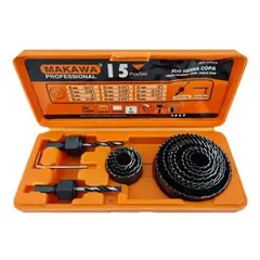 GENERICO - Juego Hoja Broca Sierra Copa Para Madera 15 Piezas Makawa