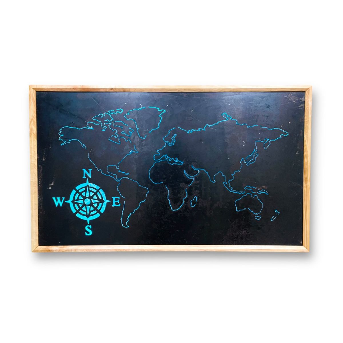 GENERICO - Cuadro retroiluminado modelo Mapa delineado