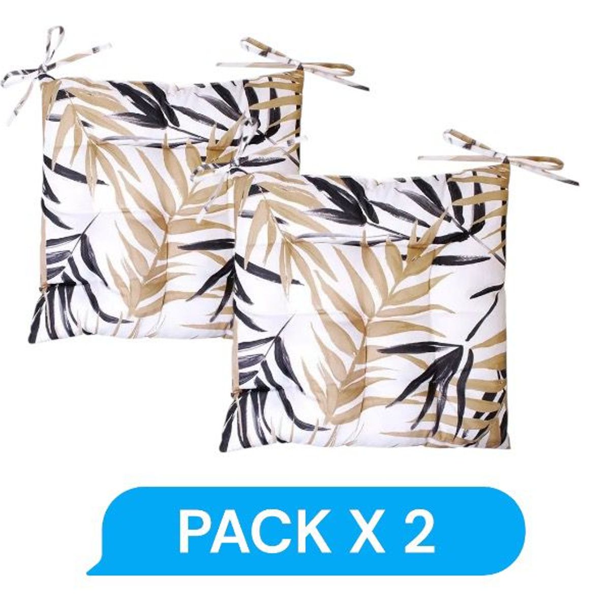 GENERICO - Cojin Terraza Silla Impermeable California 40x40 Pack X2 - S9970CALI