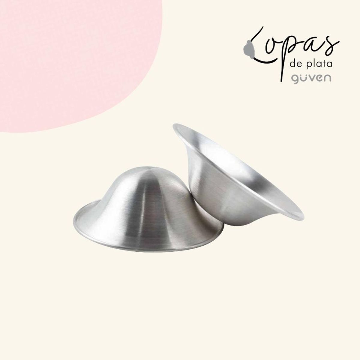 GENERICO - Copas de Lactancia Guven Plata 999 2 unidades - S/M