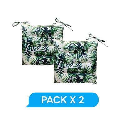 Imagen 2 del producto Cojin Terraza Silla Impermeable Monstera 40x40 Pack X2 - S9970M