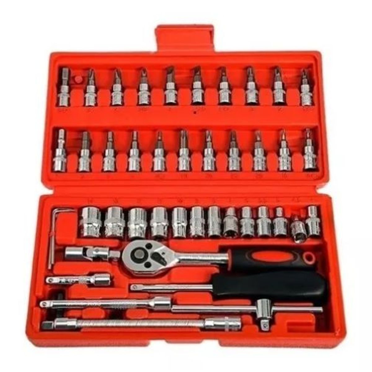 GENERICO - Juego De Herramientas Mecánicas Dados Llaves 46 Pcs