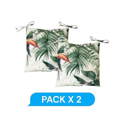 Imagen 2 del producto Cojin Terraza Silla Impermeable Tropical 40x40 Pack X2 - S9970T