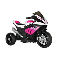 Moto a Batería 3 Ruedas 2 Motores Batería doble Rosada