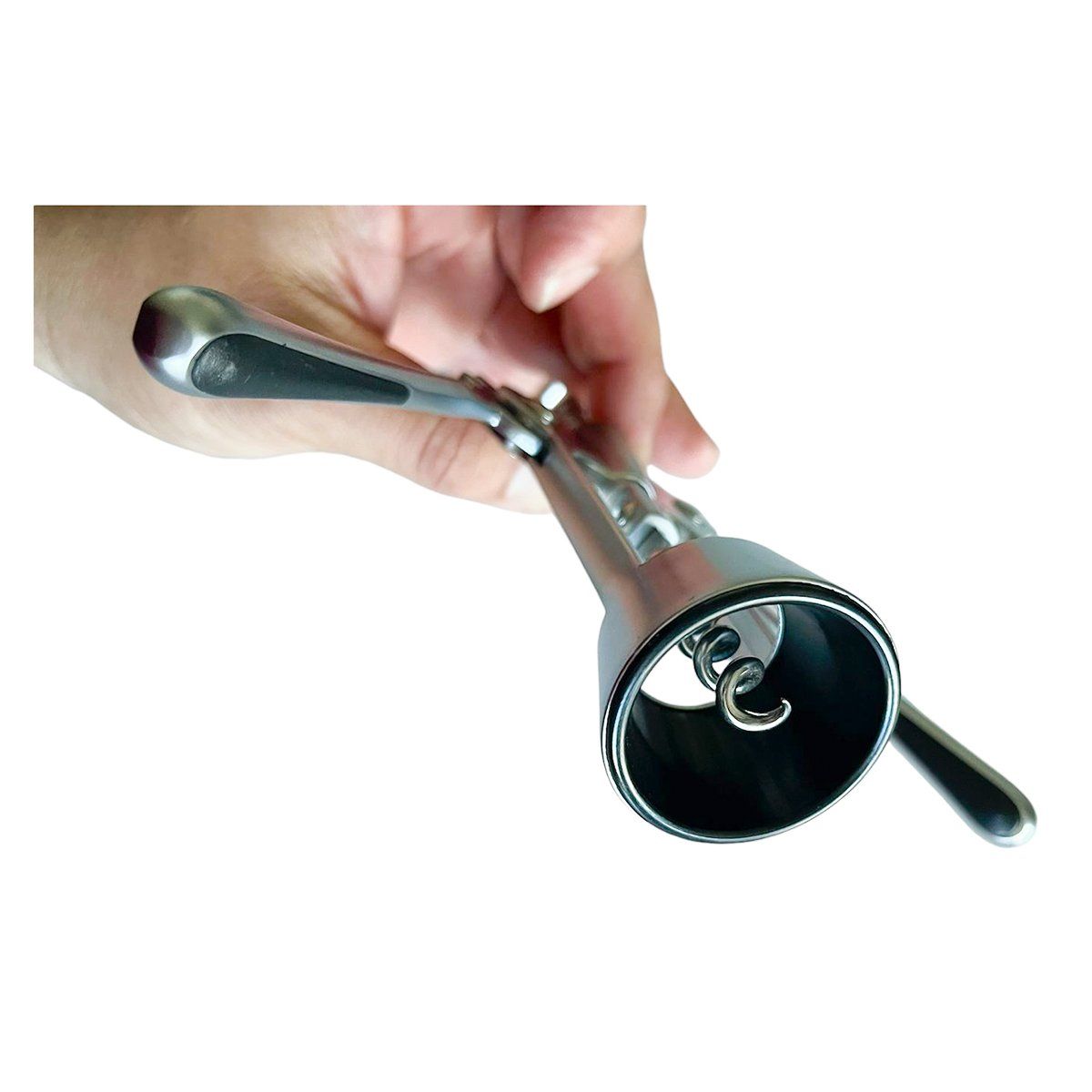 BELKRA - Sacacorcho Abridor Doble Palanca Acero Vinos Destapador