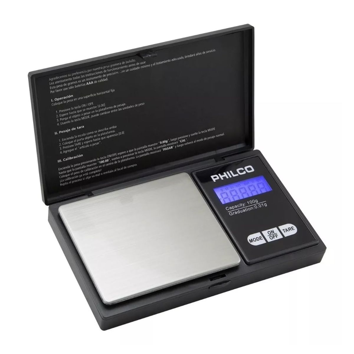 PHILCO - Pesa Gramera Digital Portátil Philco 001g - 100g