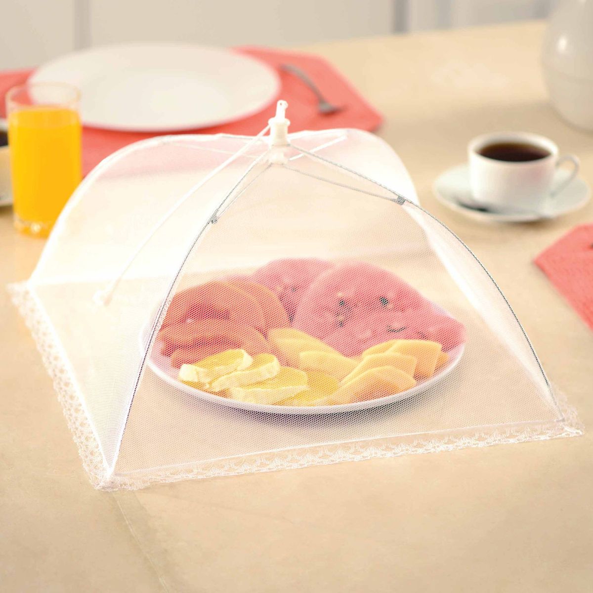 MIABU - Malla cubre alimentos para cubrir antimoscas x 3