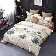 GENERICO - CUBRECAMA QUILT DE VERANO KING DISEÑO BLANCO ROSAS TF