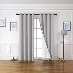 GENERICO - Cortinas Black Out Engomadas Forro Blanco 230cm X 140cm -778