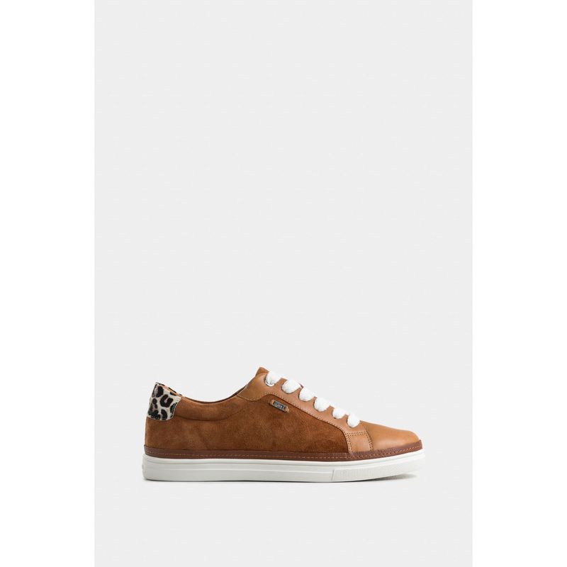 VELEZ - Vélez Zapatillas Dannan 3.0 Gamuza y Cuero Mujer Print Miel