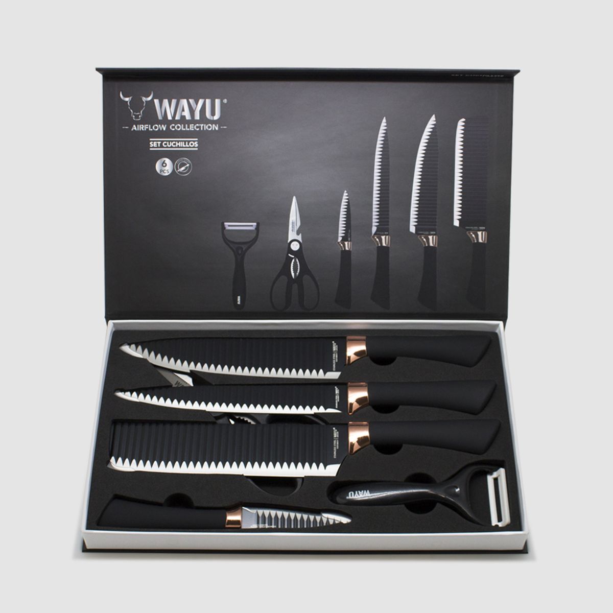 WAYU - Set Cuchillos Rolling Wayu