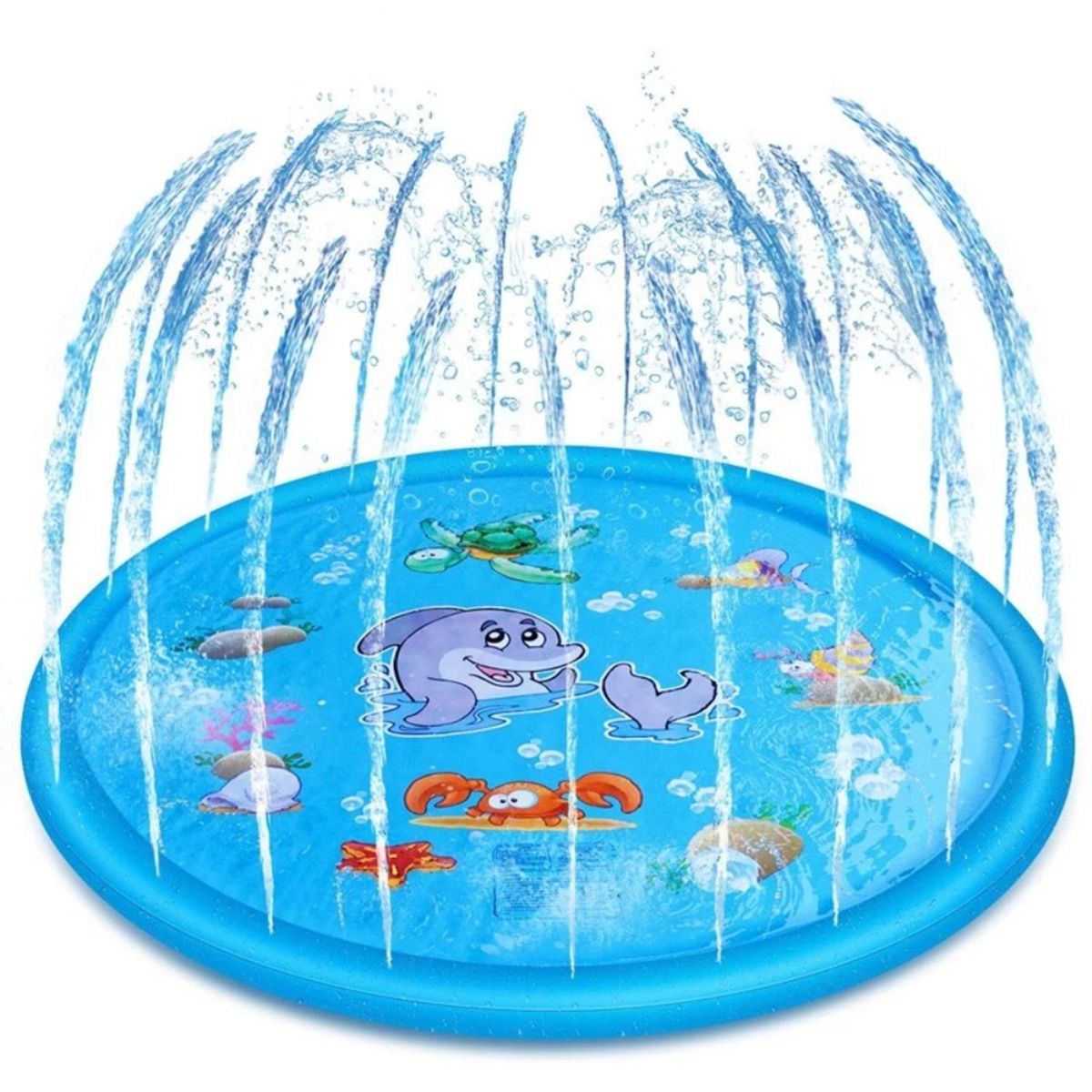 SPACEZAT - Piscina Alfombra Lanza Agua Infantil 100 cm Spacezat