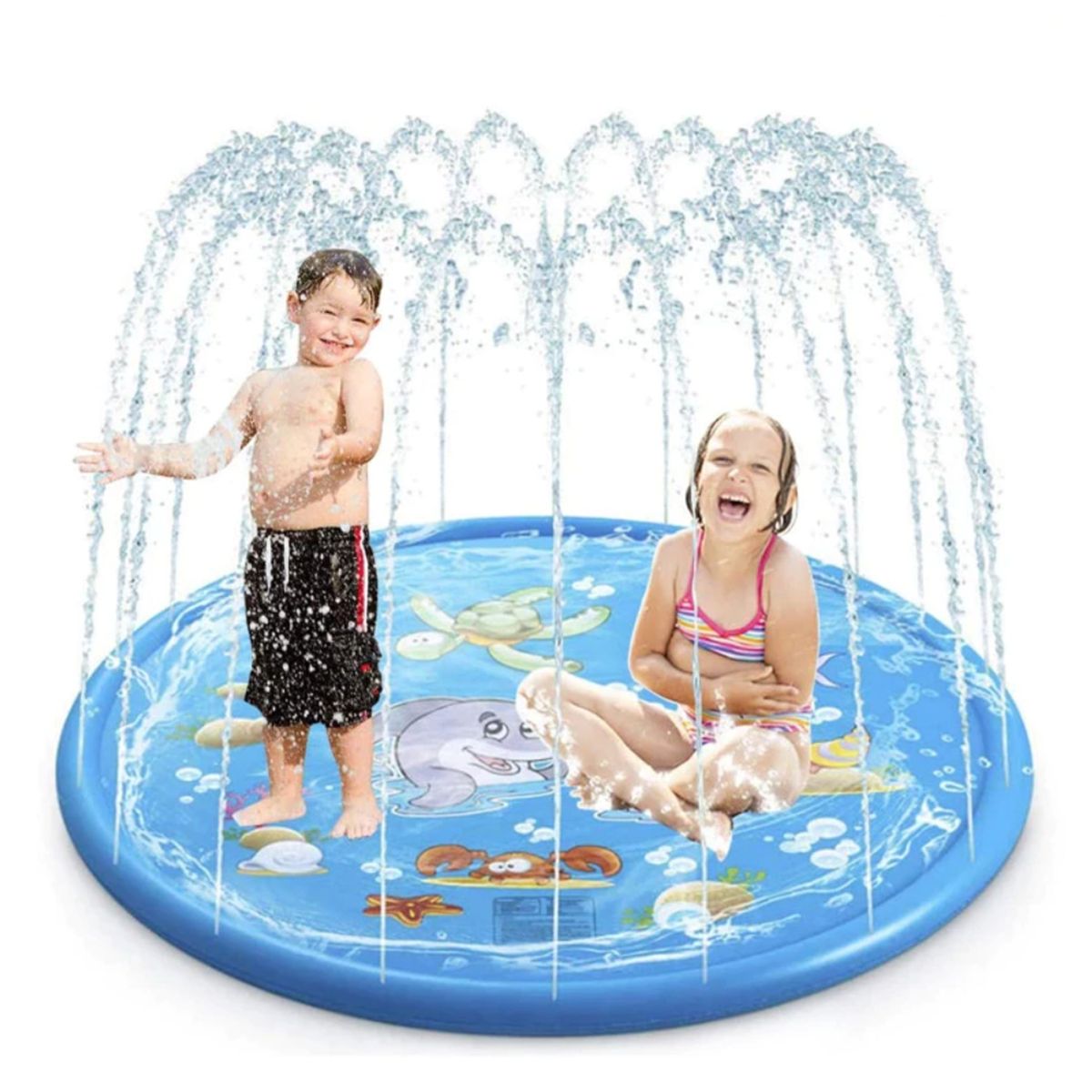 SPACEZAT - Piscina Alfombra Lanza Agua Infantil 100 cm Spacezat