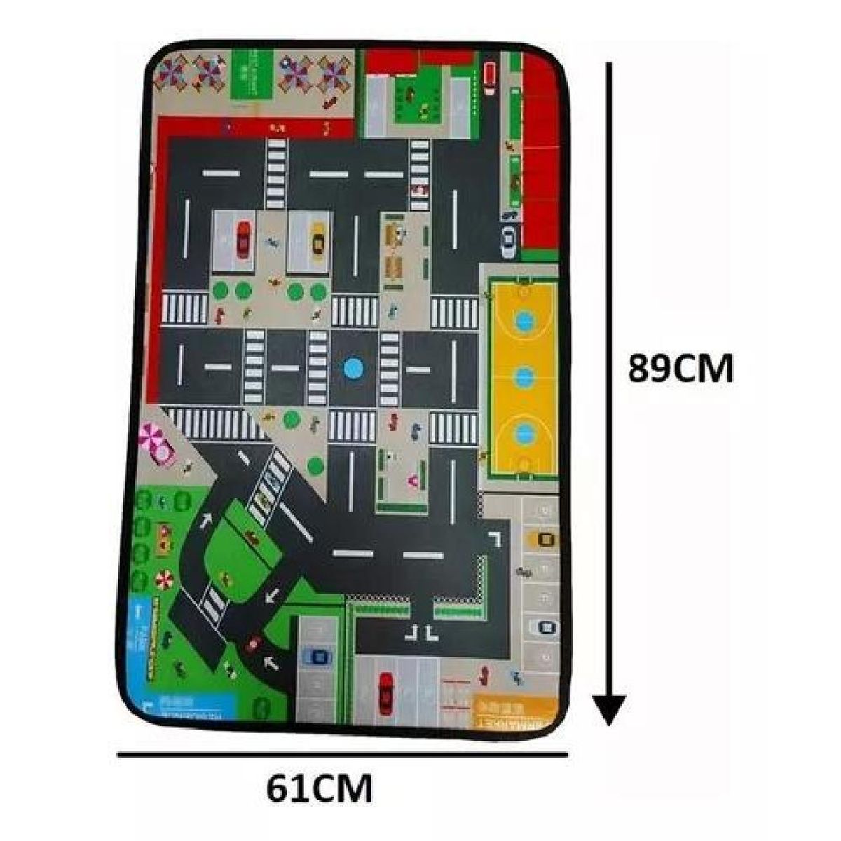 GENERICO - Alfombra Pista Autos Infantil Antigolpes Sensorial 89x61cm