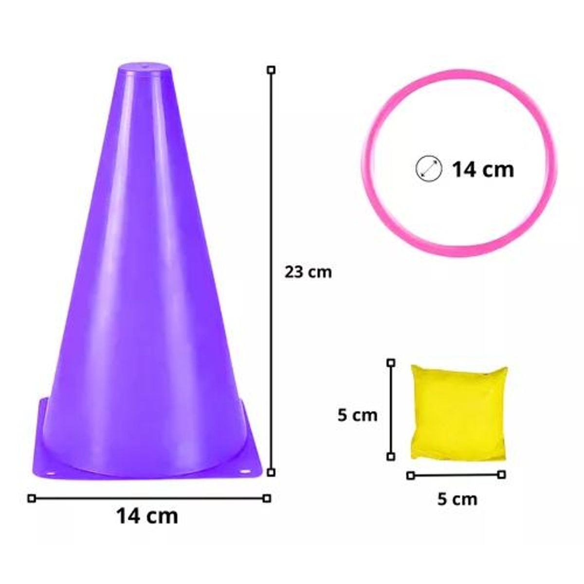 GENERICO - Pack Entrenamiento Conos + Bolsas De Arena + Aros Agilidad