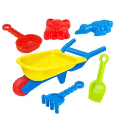 SPACEZAT - Carretilla con Moldes y Palas para Playa Juguetes de Verano