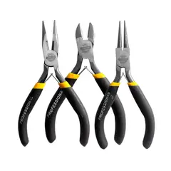 GENERICO - Set 3 Mini Alicates 5 Pulgadas con Aislacion Electrica Ferreteria