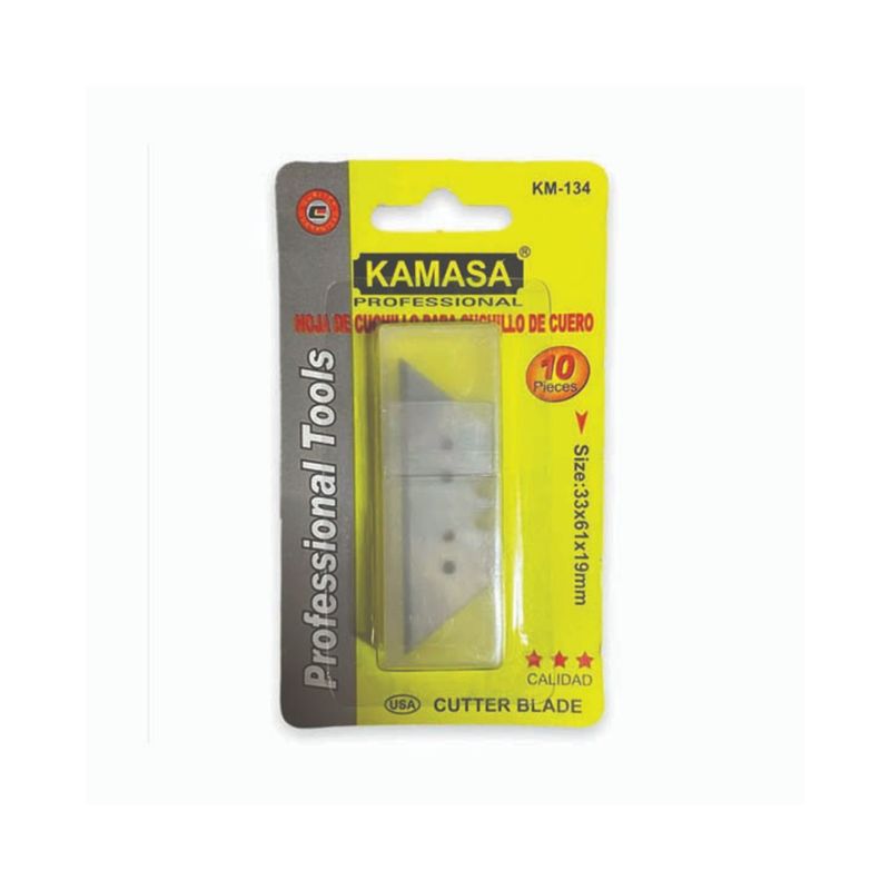 GENERICO - Set de 10 Repuestos Para Cartonero Corto Cuchillo Kamasa