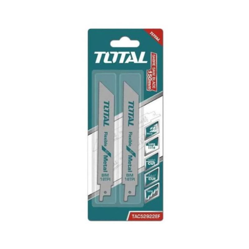 TOTAL - Juego De 2 Hojas Sierra Sable Metalica Total Sierra