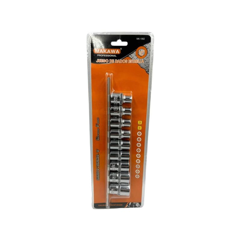 GENERICO - Set Juego de dados 9 Pzas Multiuso 12 Pulgadas Ferreteria