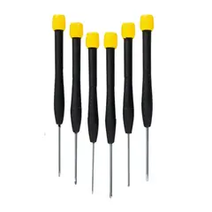 GENERICO - Set Destornilladores de Precision 6 Pzas Ergonomicos Ferreteria