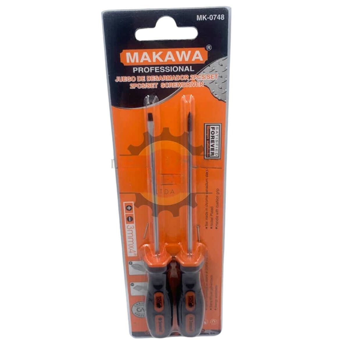 GENERICO - Set 2 Pzas Destornilladores de 4x3mm Herramienta Ferreteria