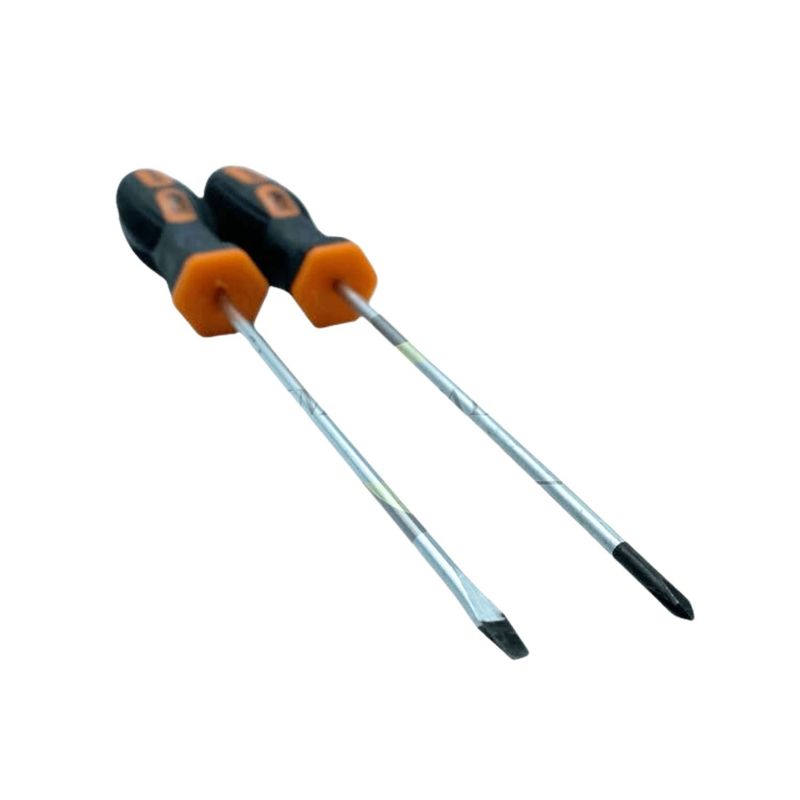 GENERICO - Set Destornilladores 2 Pzas Punta Cruz Paleta de 4mm x 5 Profesional