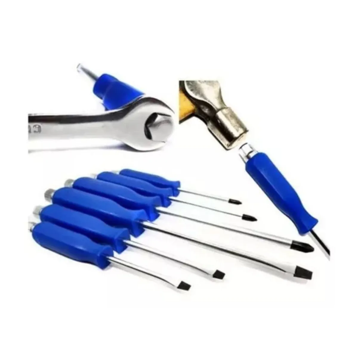 GENERICO - Set Destornilladores Paleta Cruz de Golpes 12 Pzas Profesional